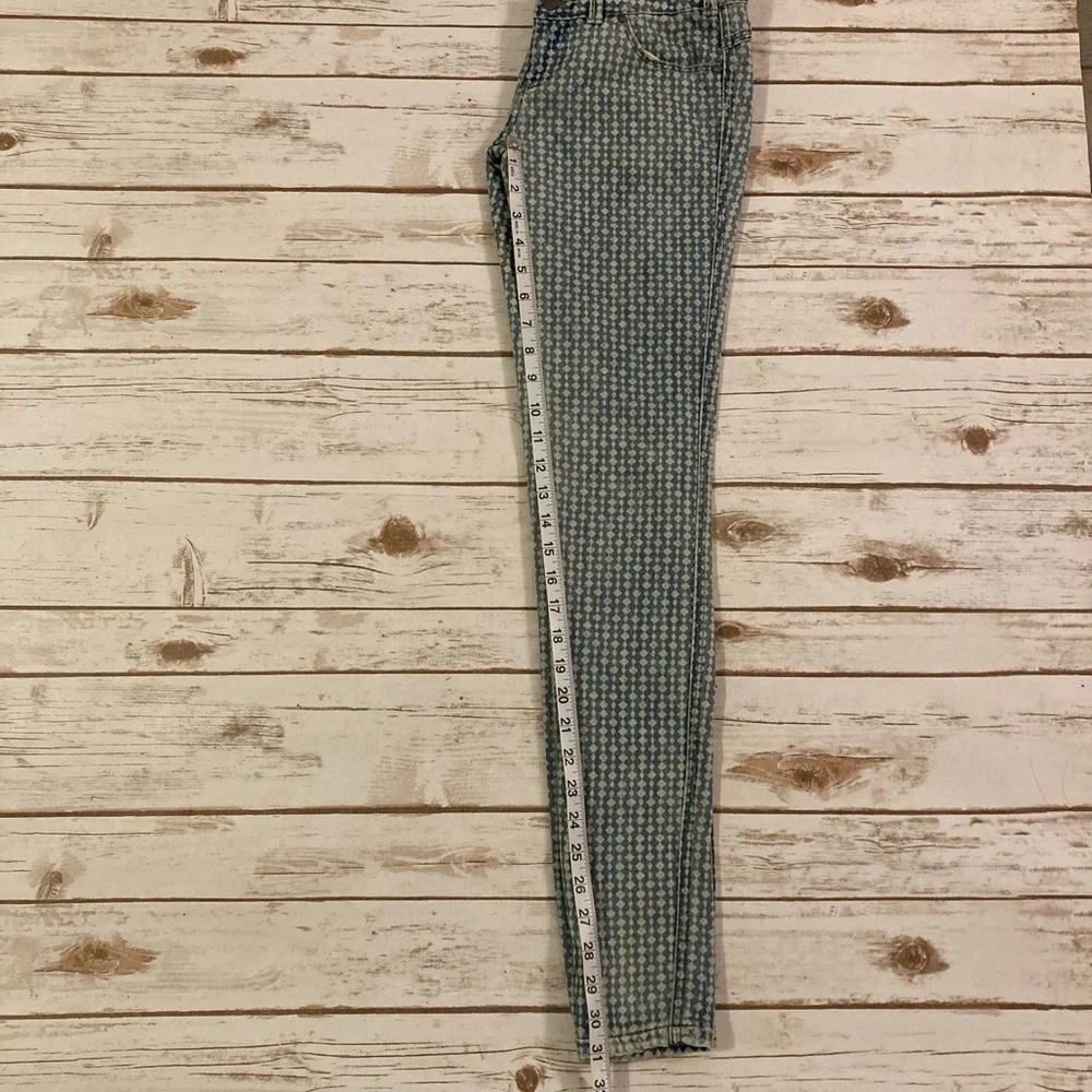 Free People Diamond Geometric Print Skinny Jeans Size 24